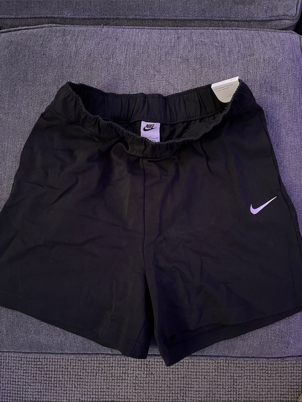 Nike Women’s Black Athletic Cotton Shorts with embroidered Swoosh